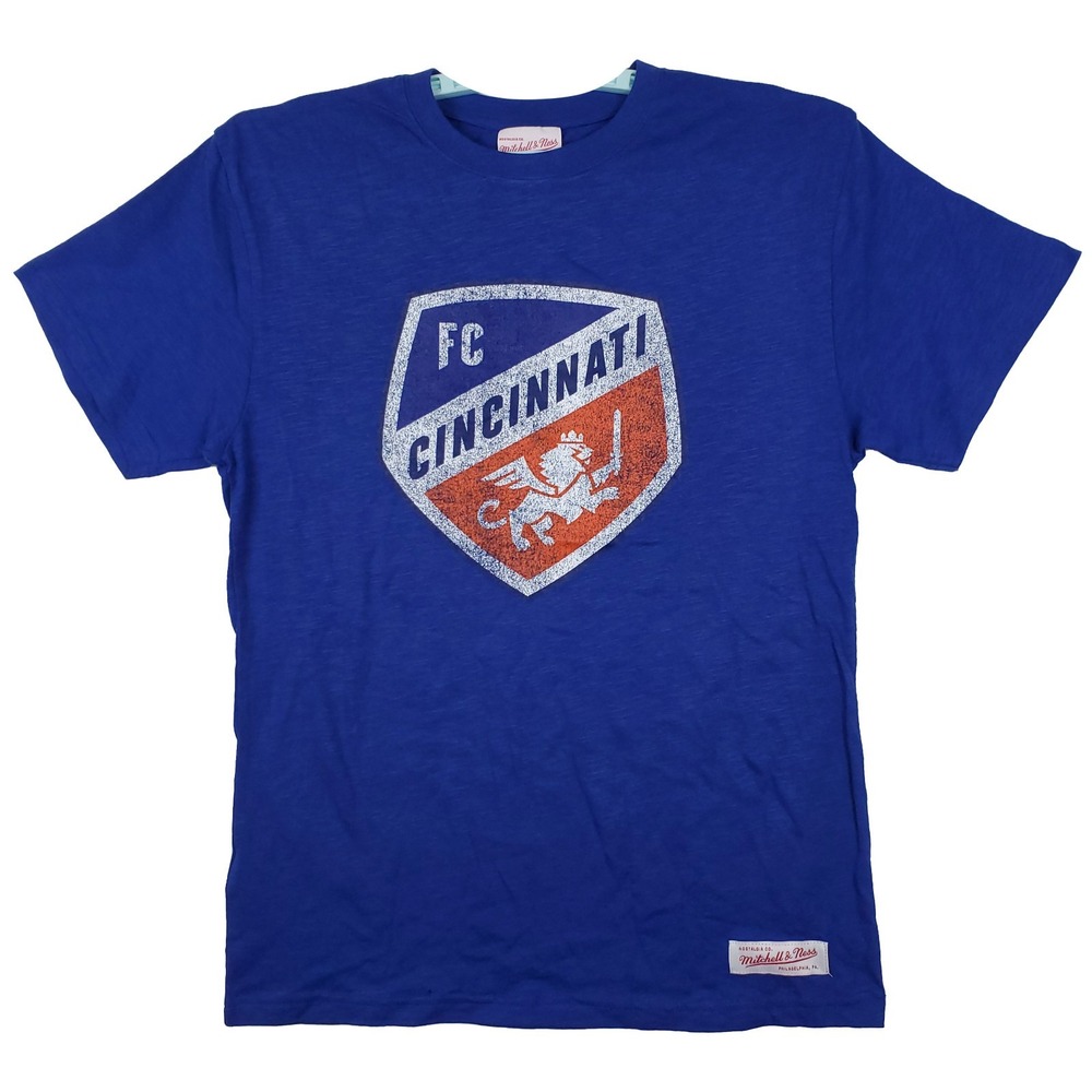 Cincinnati FC Mitchell‎ & Ness MLS Small Shirt Distressed Logo Blue New